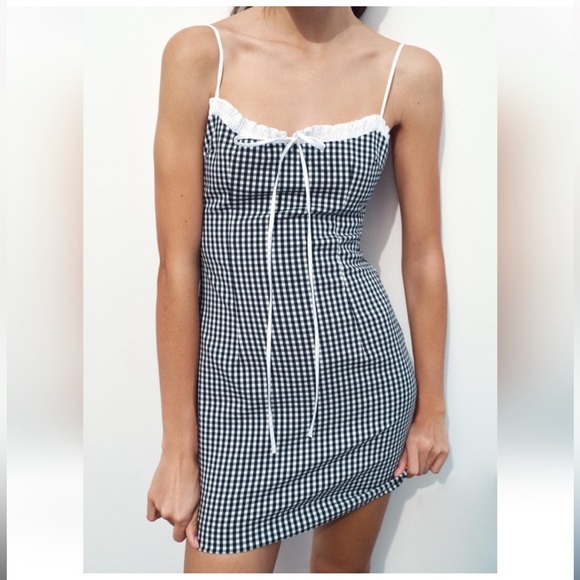 Zara combination gingham dress - Picture 5 of 9